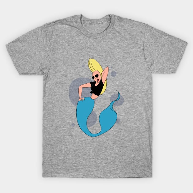 Johnny Bravo Mermaid genderbended T-Shirt by Krismilla 